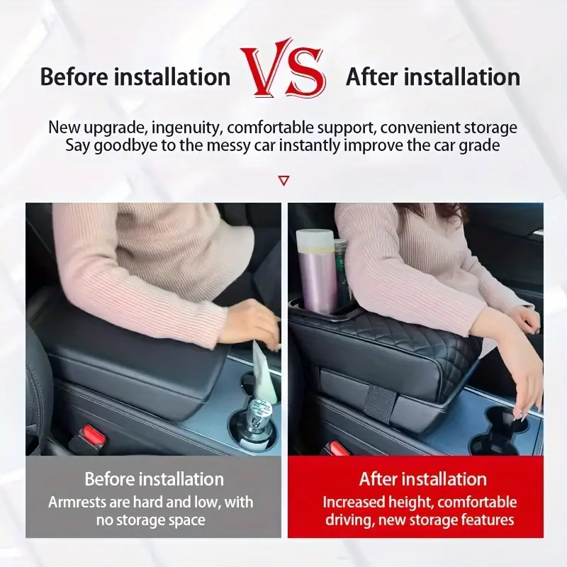 Multifunctional Car Armrest Organizer With Cup Holders & Phone Slot - Universal Fit