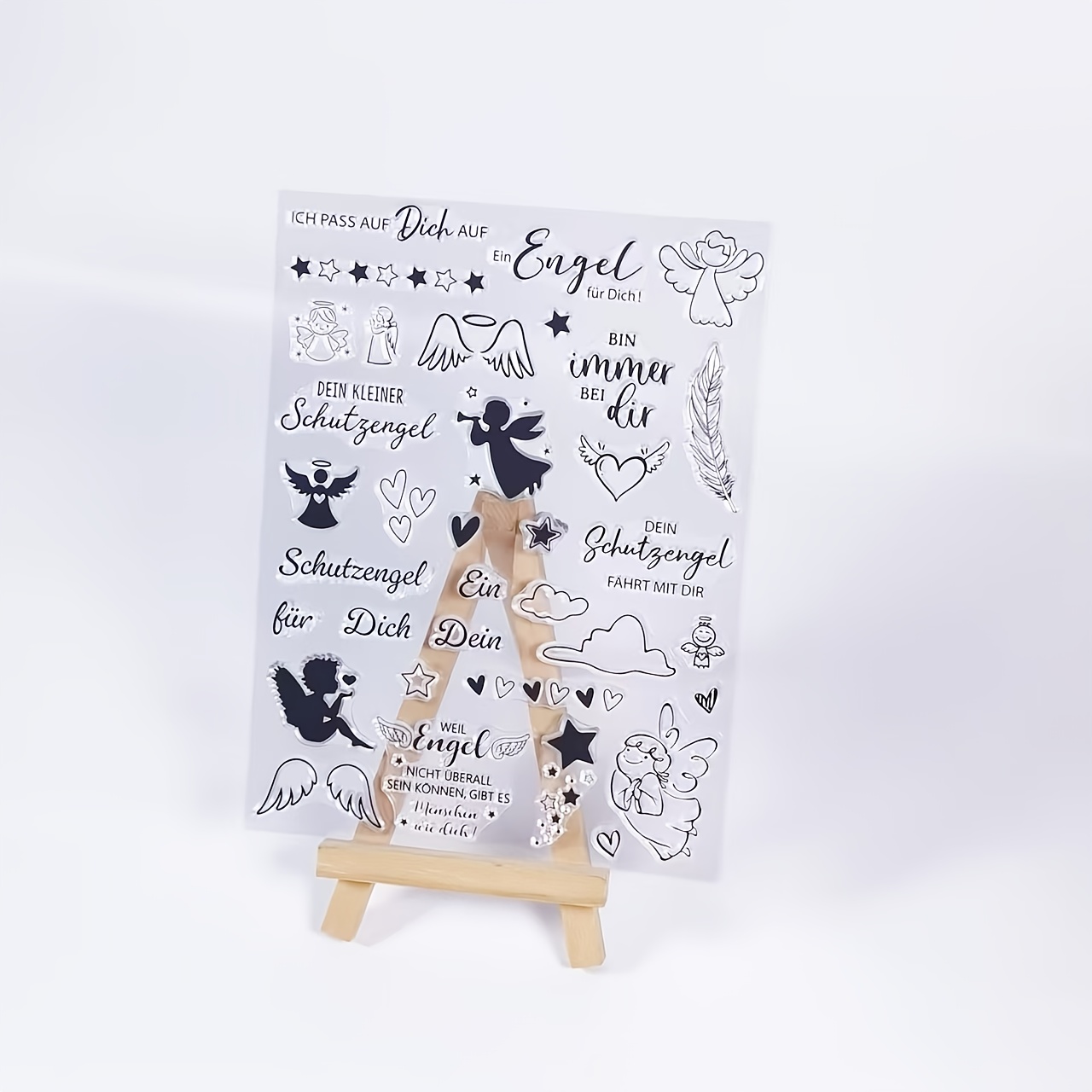 Blessing Of The Angel Clear Stamps And Dies Set - Christmas Card Making Scrapbooking Supplies