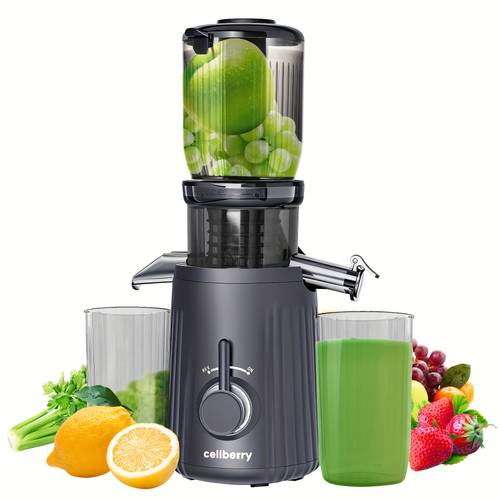 cold press juicer slow masticating 55 rpm with 4 1 large feed chute for whole fruits vegetables self feeding quiet motor automatic easy clean for home use