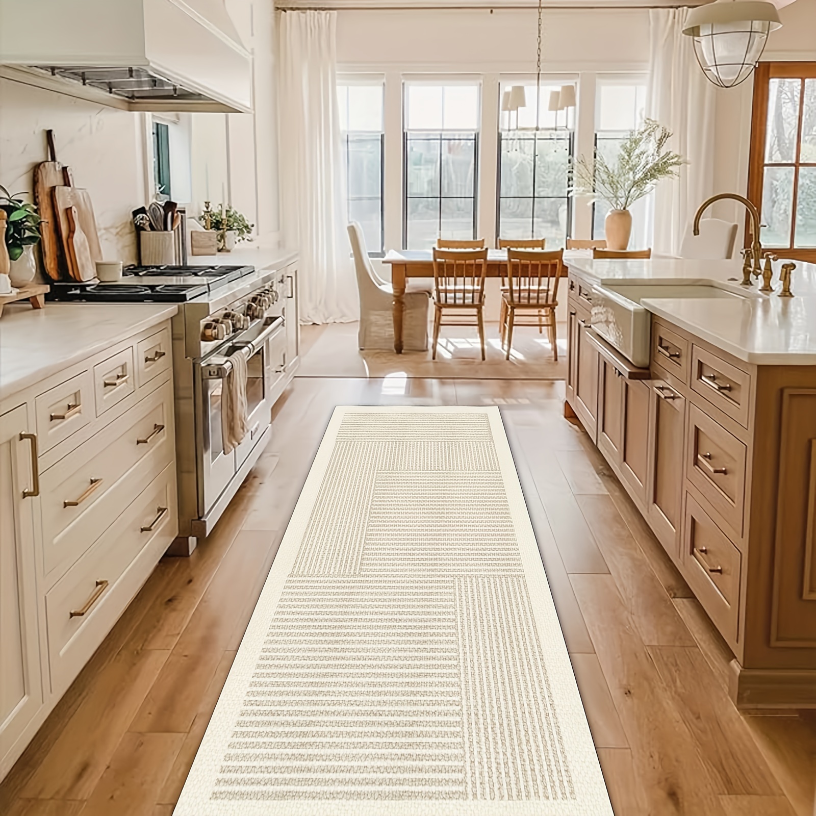 

Non-slip, Absorbent Area Rug With Soft Microfiber, Point Plastic Anti-skid Bottom, Machine Washable, Suitable For Kitchen, Hallway, Bathroom - Durable, Skin-friendly Polyester Material