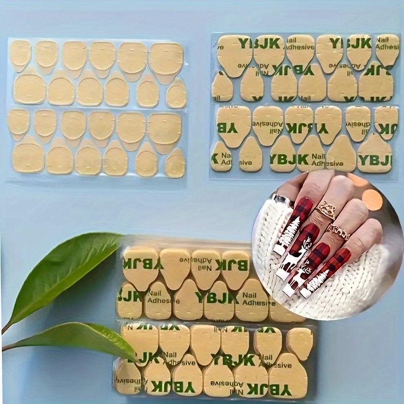 

10/20/30pcs Fake Gel Stickers For Sticking, And Double-sided For Fixation, Fake Manicure Stickers