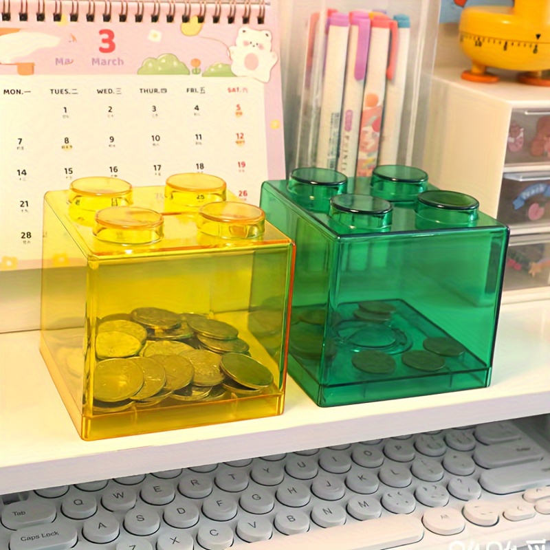 coin bank designed as a penny bank suitable for storing rewards and as a gift for birthdays valentines day christmas new year fun and   decor   decor gift item   sturdy structure storage organizer box plastic 3