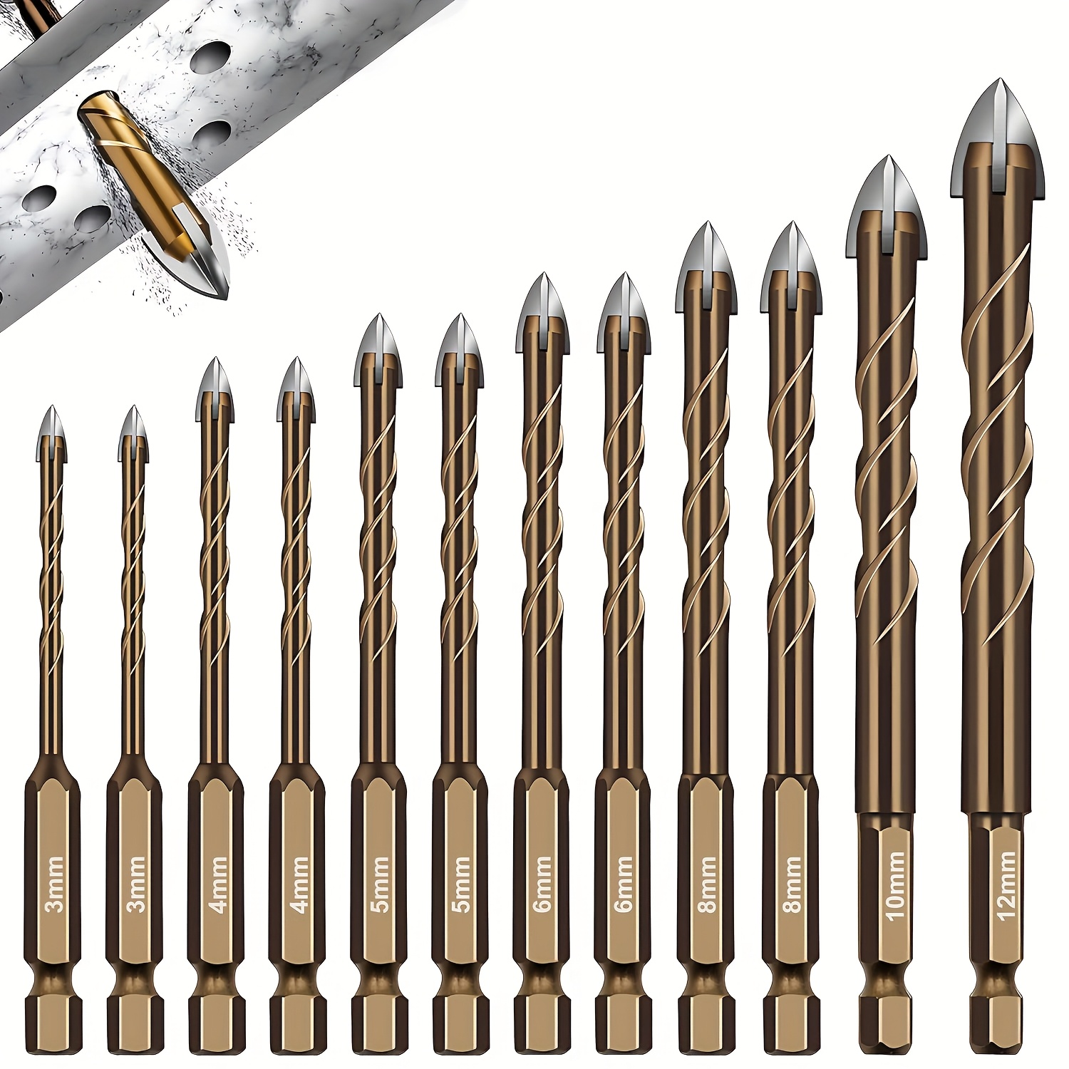 13 PCS Metric M35 Cobalt Steel Twist Drill Bit Set HSS Extremely Heat Resistant With Straight Shank To Cut Through Hard Metals Like A Hot Knife Through Butter,Such As Stainless Steel,Titanium Alloy