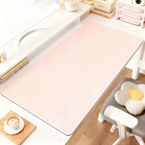 1pc faux leather cream mouse pad large size office desk mat keyboard pad makeup table mat