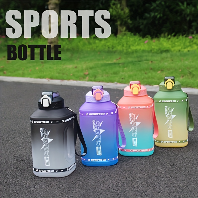 1 pack 1 5l 2 3l gradient   bottle with   push button lockable lid portable   scratch resistant bpa free pc material for gym travel ideal gift for valentines thanksgiving christmas new year details 0