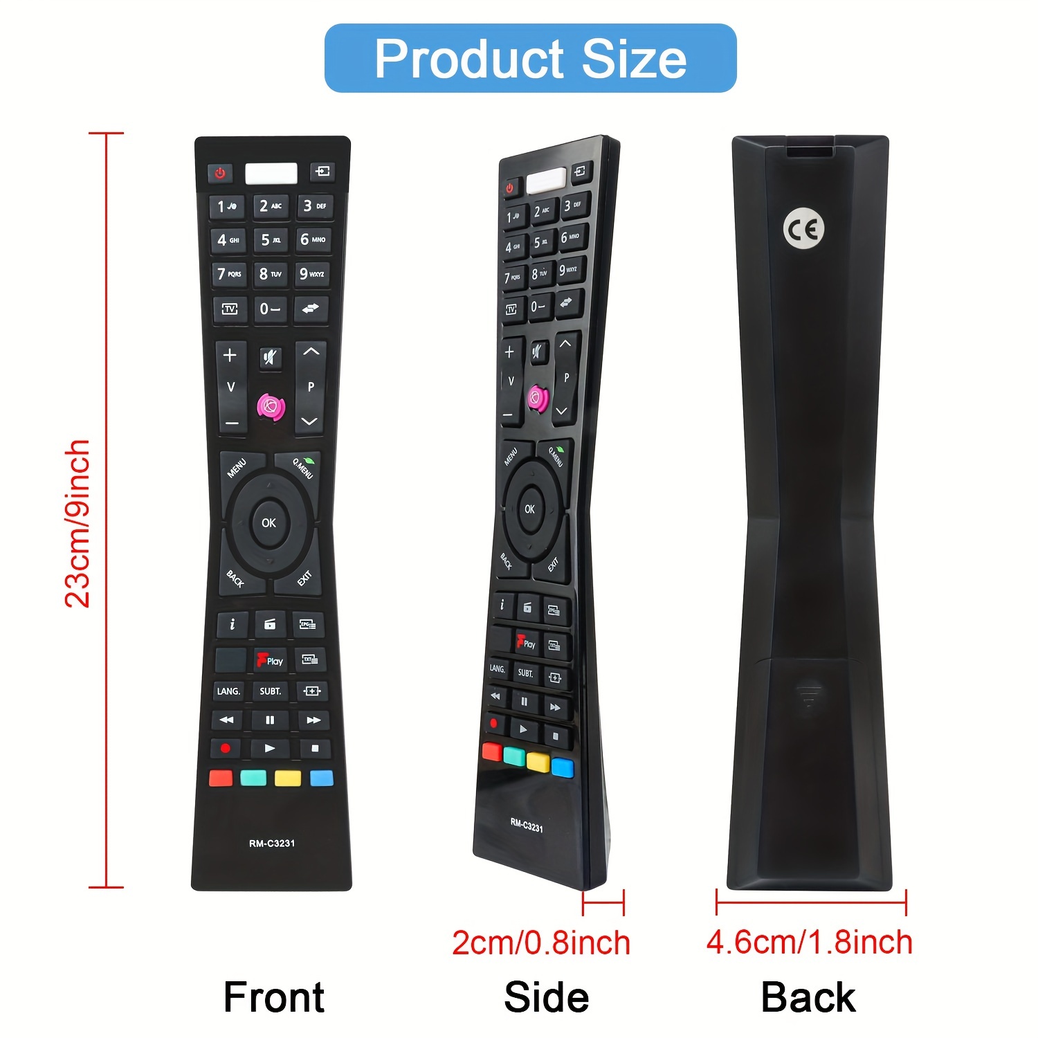 Nuevo control remoto universal reemplazo Toshiba TV remoto para  todos Toshiba TV reemplazo para LCD LED HDTV Smart TV remoto : Electrónica