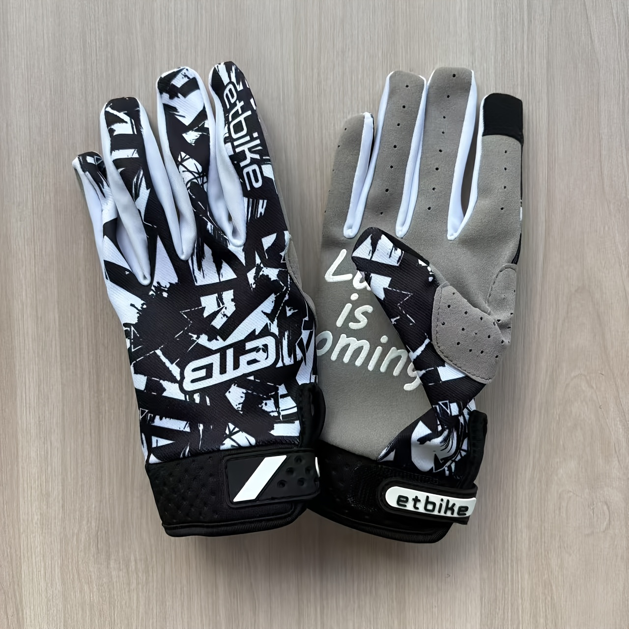 TEMU Gants de vélo ETBIKE, style fin, adaptés aux motos, VTT de descente, courses de VTT en cross-country, vélos, etc.