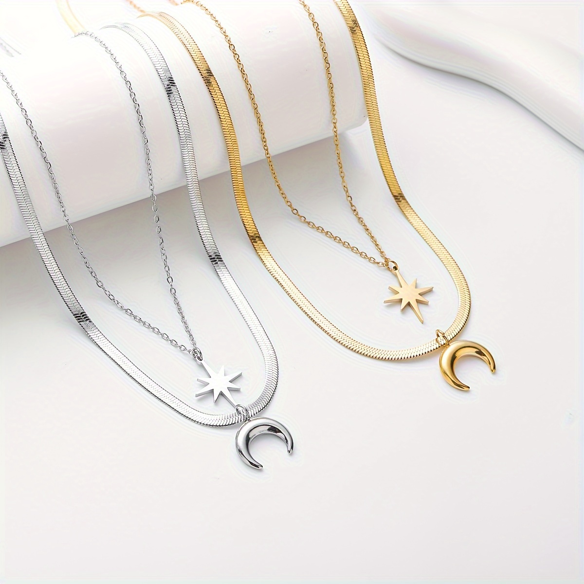 

Zhenwei Hip-hop Pendant Necklace - Stainless Steel, Fashionable Accessory For Casual Attire, Zhenwei