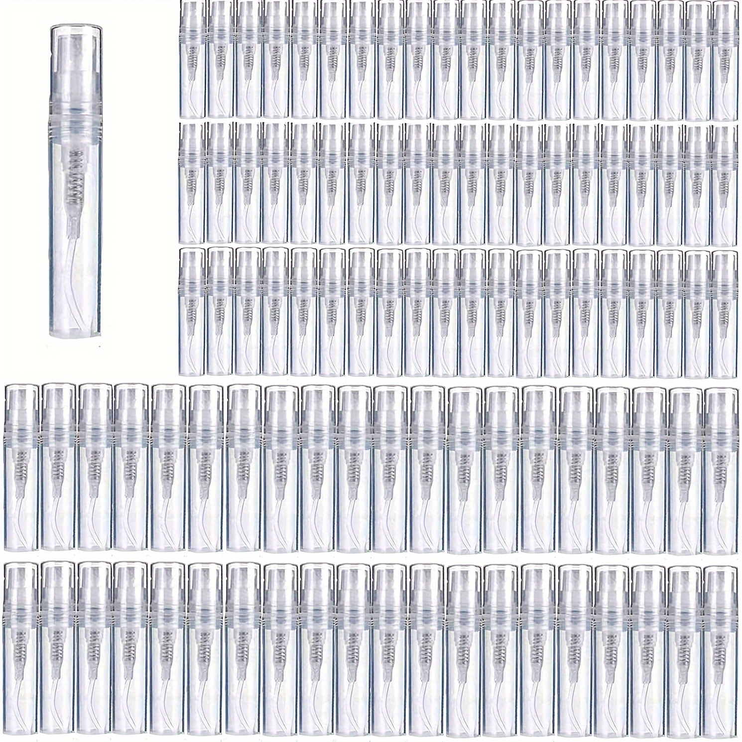 

100pcs Mini 3ml Refillable Perfume Spray Bottles - Bpa-free, Ideal For Travel, Essential Oils &