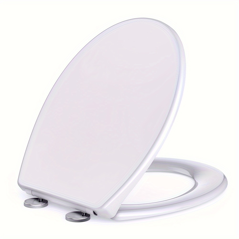 

Toilet Seat Toilet Covers White O-shape Quick Release With Installation Tool Plastic Slow Close Modern Toilet Lid