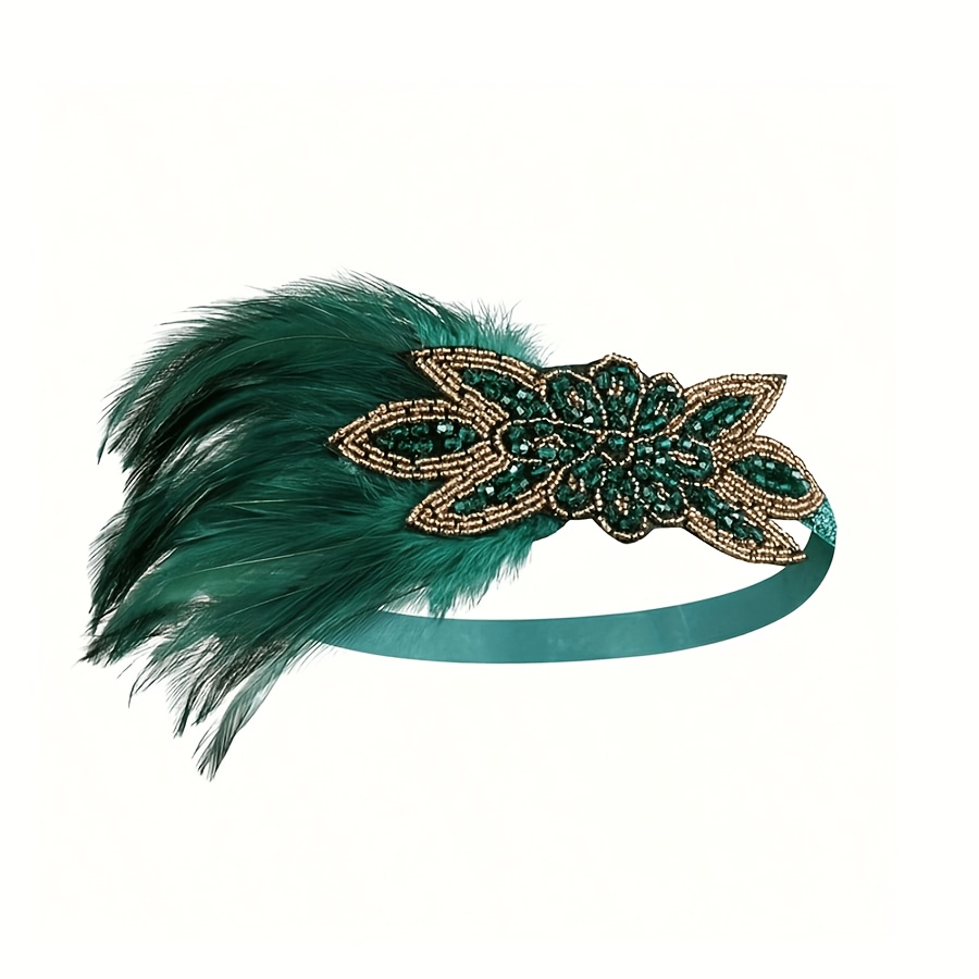 TEMU de Plumas Vintage de 1920, Disfraz de Halloween, de Carnaval, Accesorio de Actuación