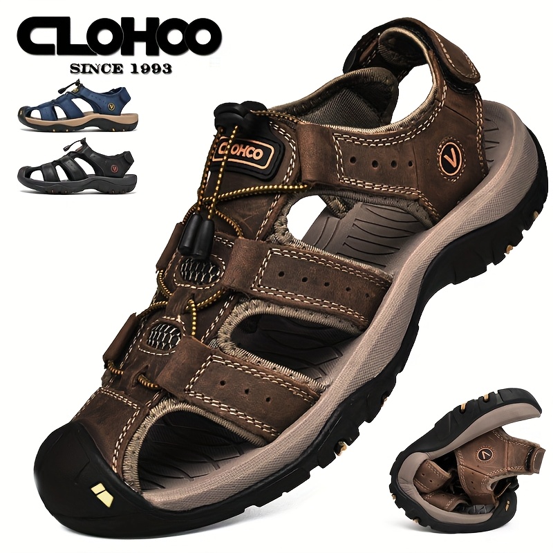 [zapatillas] marca   primera capa cuero   hombre deportes   sandalias casuales transpirables cómodas resistentes al   zapatos de   zapatos de senderismo zapatos de senderismo de   de cuero zapatos de playa   para hombre