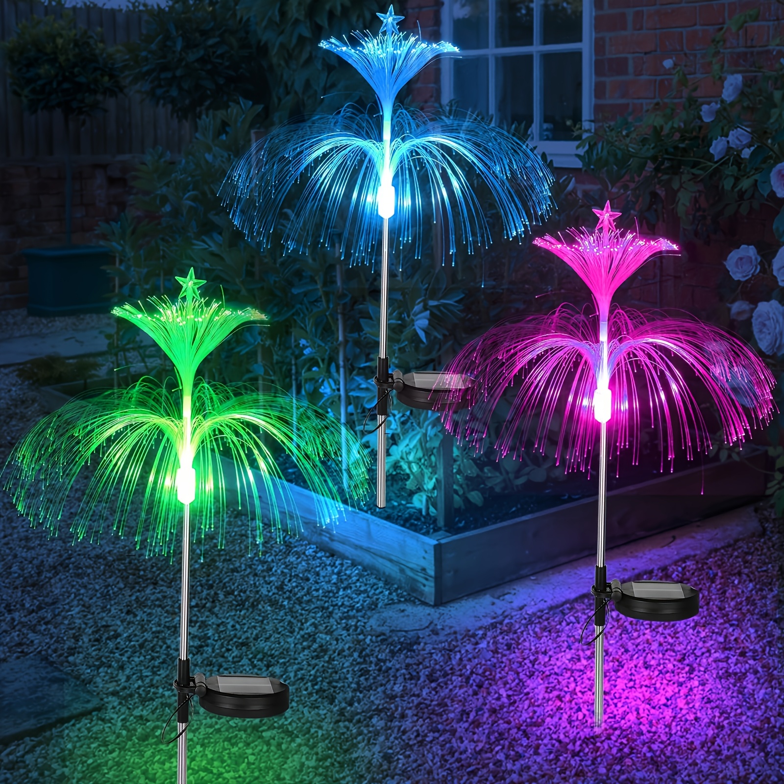 Image of 1 Solar Jellyfish Light, Led Outdoor Garden Decoration, Ip65 Rated, Jellyfish Design Holiday Gift. Perfect For Bedroom, Camping, Festival Decorations, Ambient Lighting, And Valentine's Day Gifts