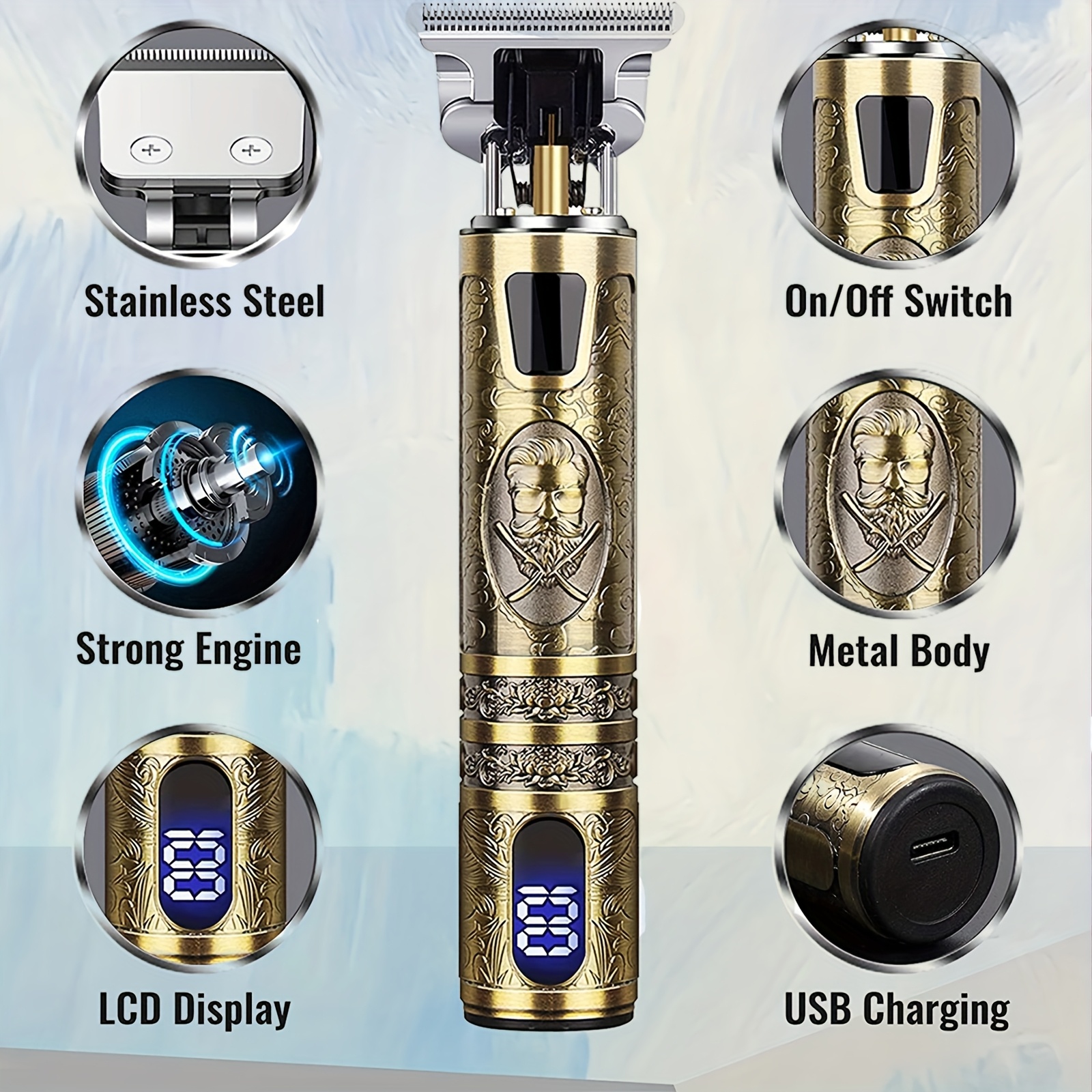 professional men's hair clipper men's electric shaver