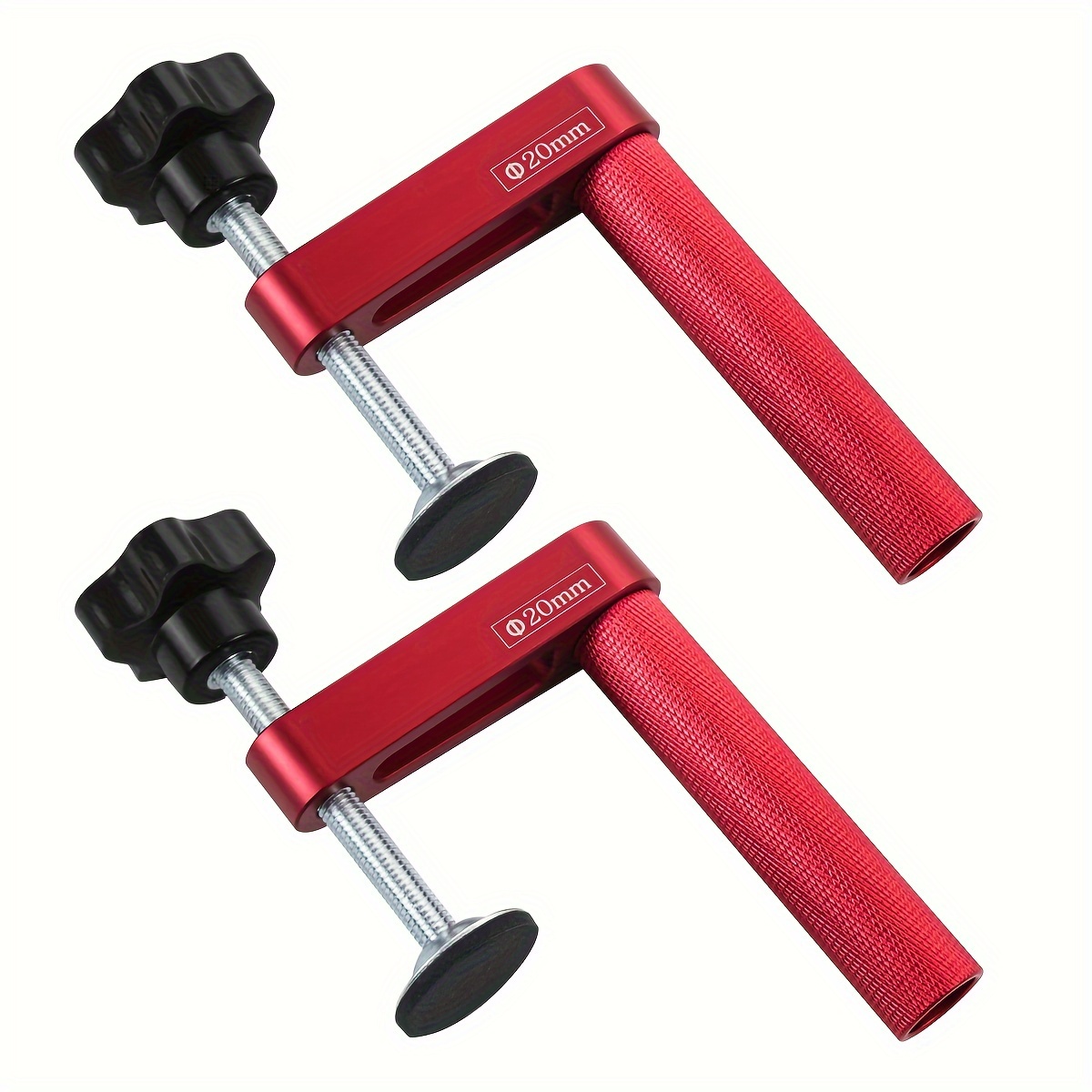 E-shop Set mit 2 Hohlraumklemmen für Hunde, 3/4" (19 mm) / 20 mm, entwickelt für Holzbearbeitungsbänke. Diese Aluminiumlegierungsclips halten