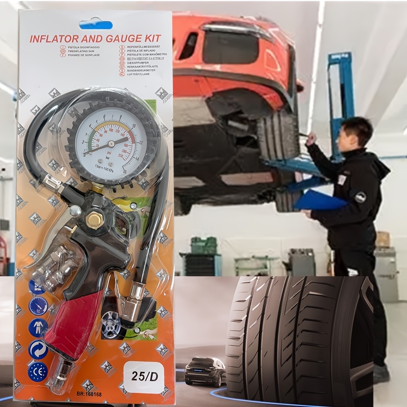 TEMU 2 Types Of Pressure Gauges For Tire Repair Tools And Automotive Repair Inflators