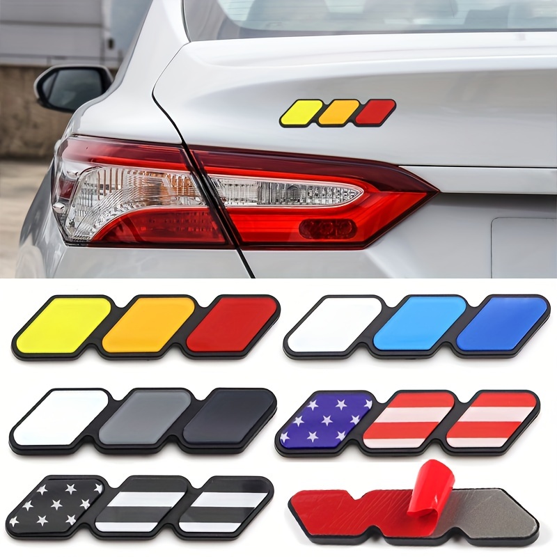 

3-color Acrylic Emblem Stickers For Cars & Trucks - Compatible With Tacoma, 4runner, Tundra, Sequoia, Rav4, Chr, Camry, Highlander Multicolored Car Stickers Stickers For Vehicles Emblem
