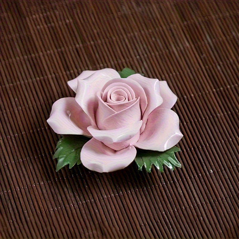 Handmade Ceramic Roses, Thread Fragrant Incense Holder, Coffee Table Tabletop Decoration And Ornaments, Holiday Gifts