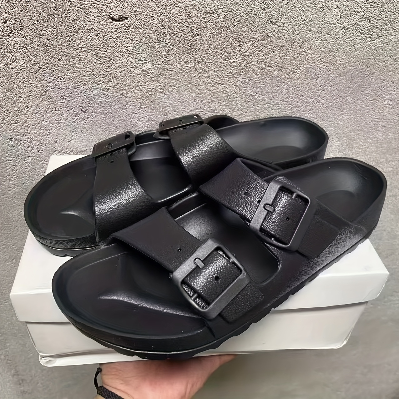 E-shop Unisex Badezimmer Hausschuhe für Innen, Outdoor EVA Freizeit Flip-Flops, Flip-Flops mit verstellbarem Rückenriemen