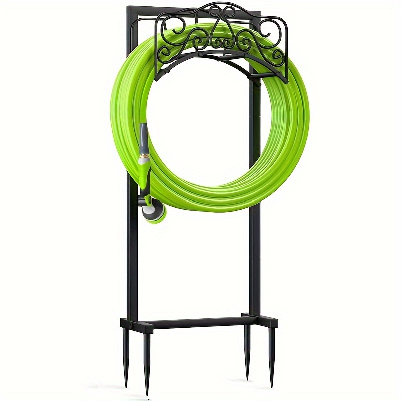 

Garden Hose Holder Freestanding - Upgraded Water Hose Holders Outdoor Heavy Duty Detachable Hose Stand For Outside Lawn