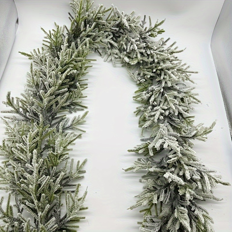 

1pc 5.9ft Artificial Christmas Garland - Snow-covered Pine For Holiday Decor, Home, Office, And Mall Displays, Christmas Supplies, Hotel