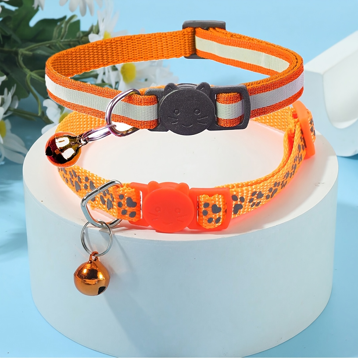 2pcs reflective pet collars light up when illuminated keep your pets   at night Product details 3