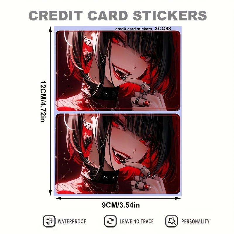 Trendy Anime Card Decoration Stickers - Personal Bank Card Privacy Skin  Card Sleeve Protective Stickers - Suitable for Credit Cards, Bank Cards, ...