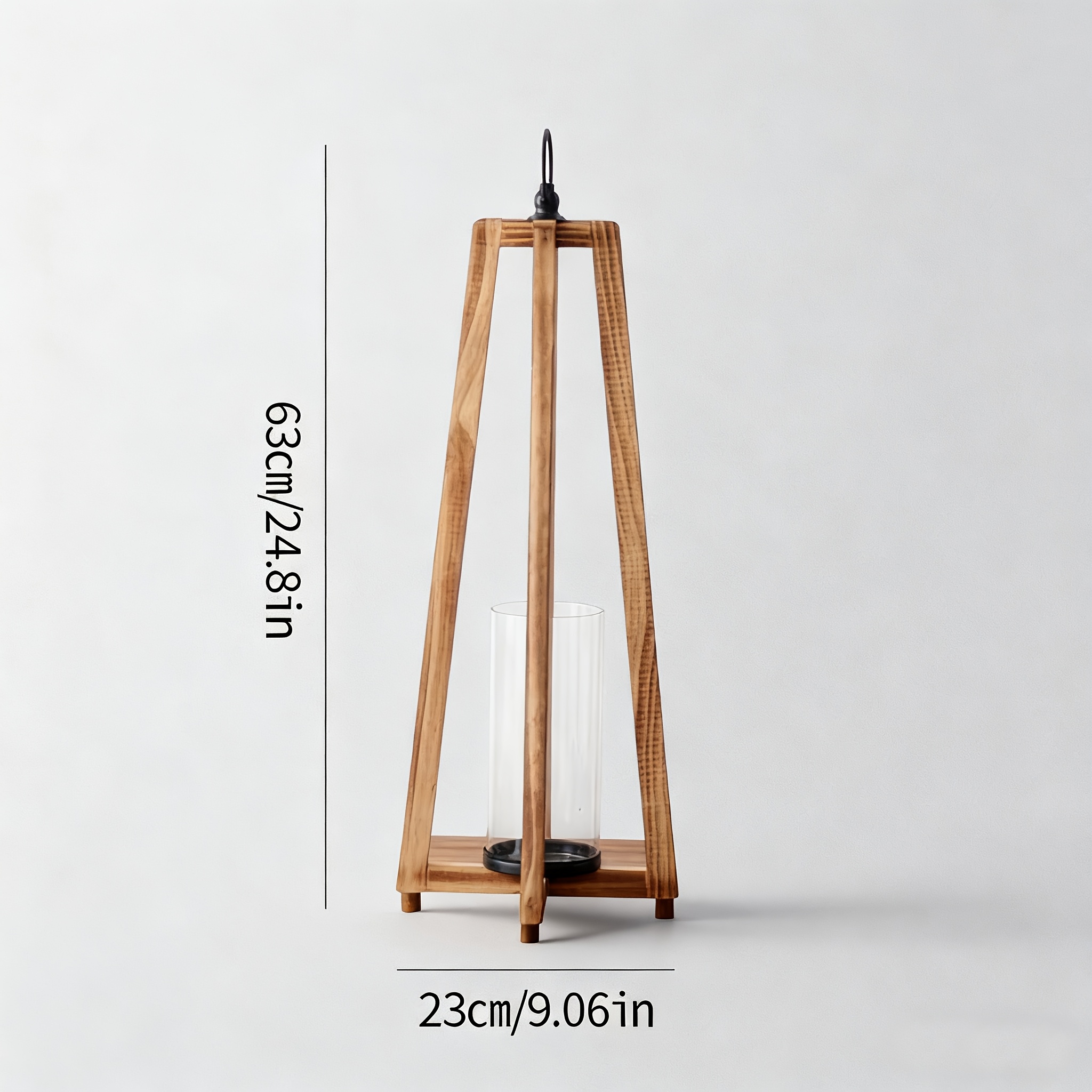 Wood Vintage Candle Holder - Two-sided Tabletop Light Stand For Weddings, Parties, Christmas & Easter - Rustic Aged Wood Grain Desktop Centerpiece With Candle Compatibility (no Needed)