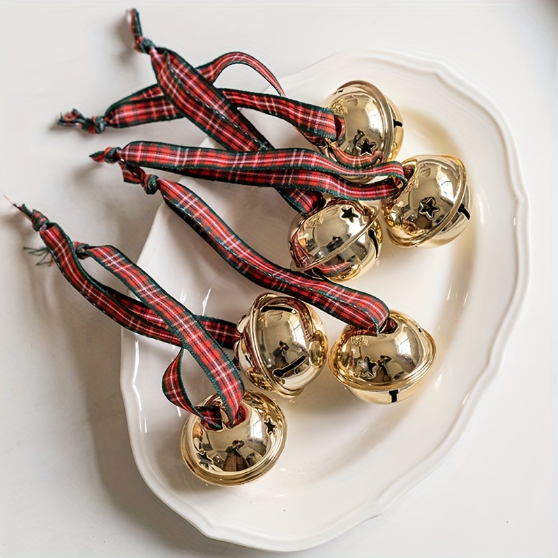 

A Set Of 6 Christmas Bells, Christmas Decorations, Christmas Tree Decorations, Suitable For Outdoor Garden And Decoration, Ideal Holiday Gift