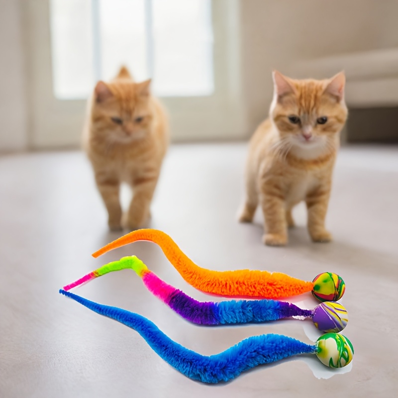 

3-pack Cat Toys, Design, Plush Material, Bite-resistant, Pet Toys, No Battery Needed