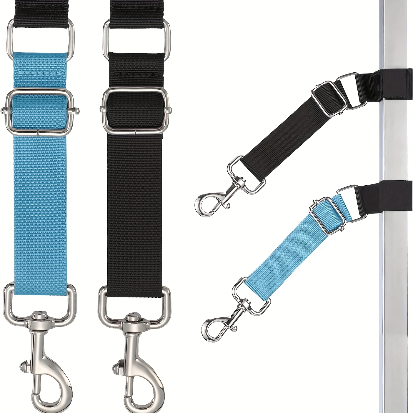 TEMU 2pcs Adjustable Dog Grooming Loop & Restraint Leash Extension Straps - Secure Bathing, For Small/medium/large Dogs With Loop Extender For