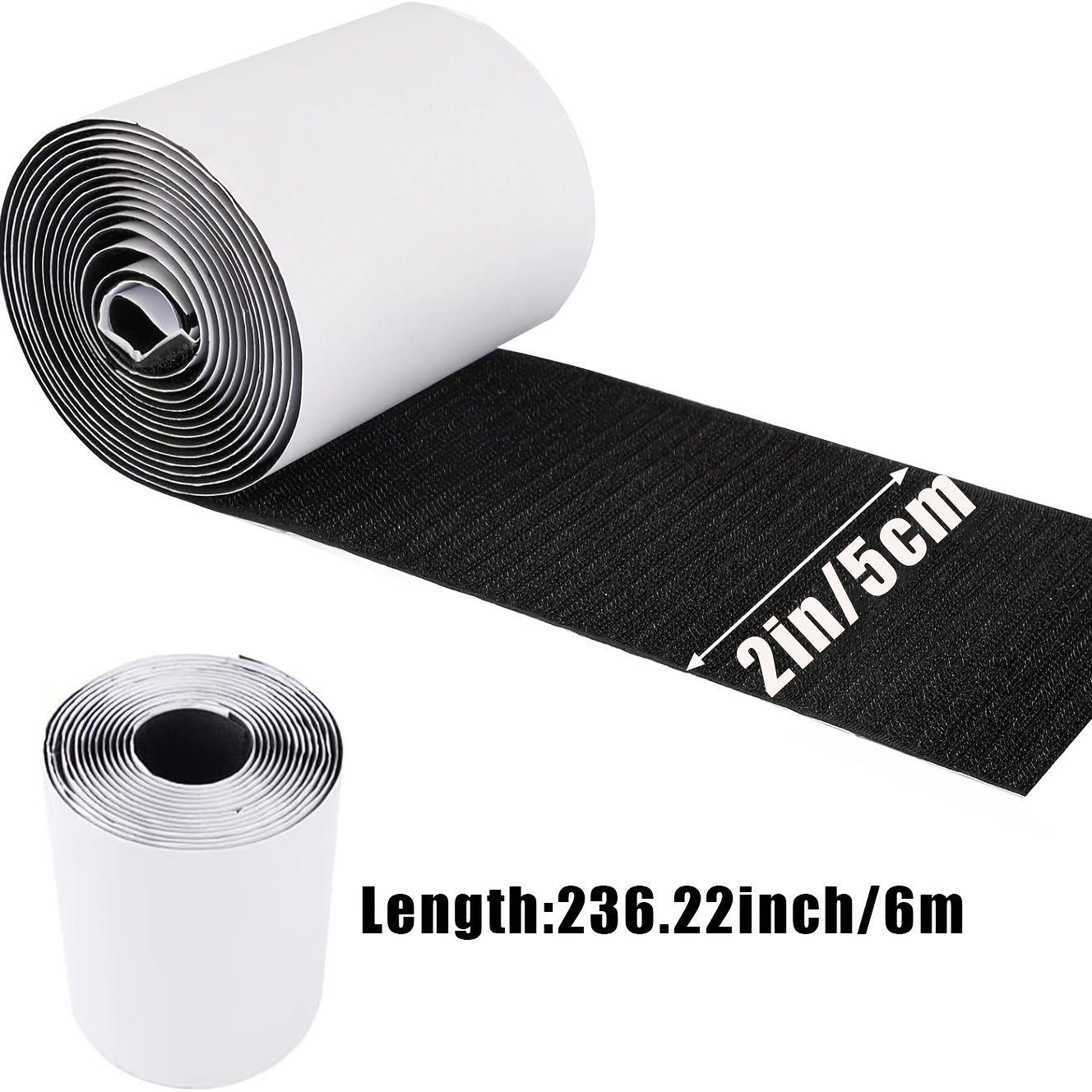 TEMU 2 And Loop Tape For Couch Cushions, Strips With Adhesive, Nylon Self Adhesive Heavy Duty Strips For Home Office School Car And Crafting