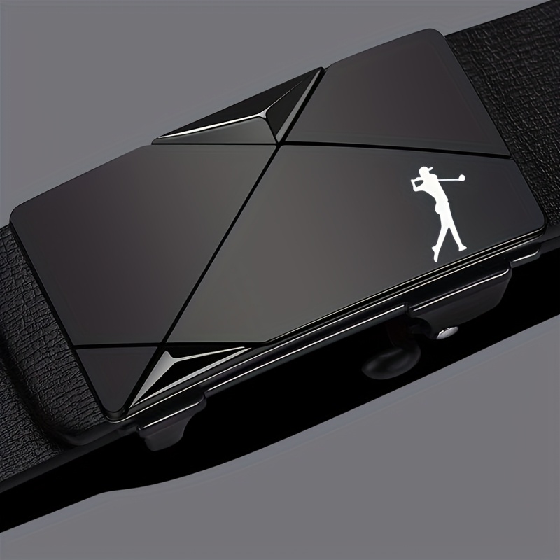Men's Golf Laser Belt with Alloy Automatic Buckle, Stylish Gift