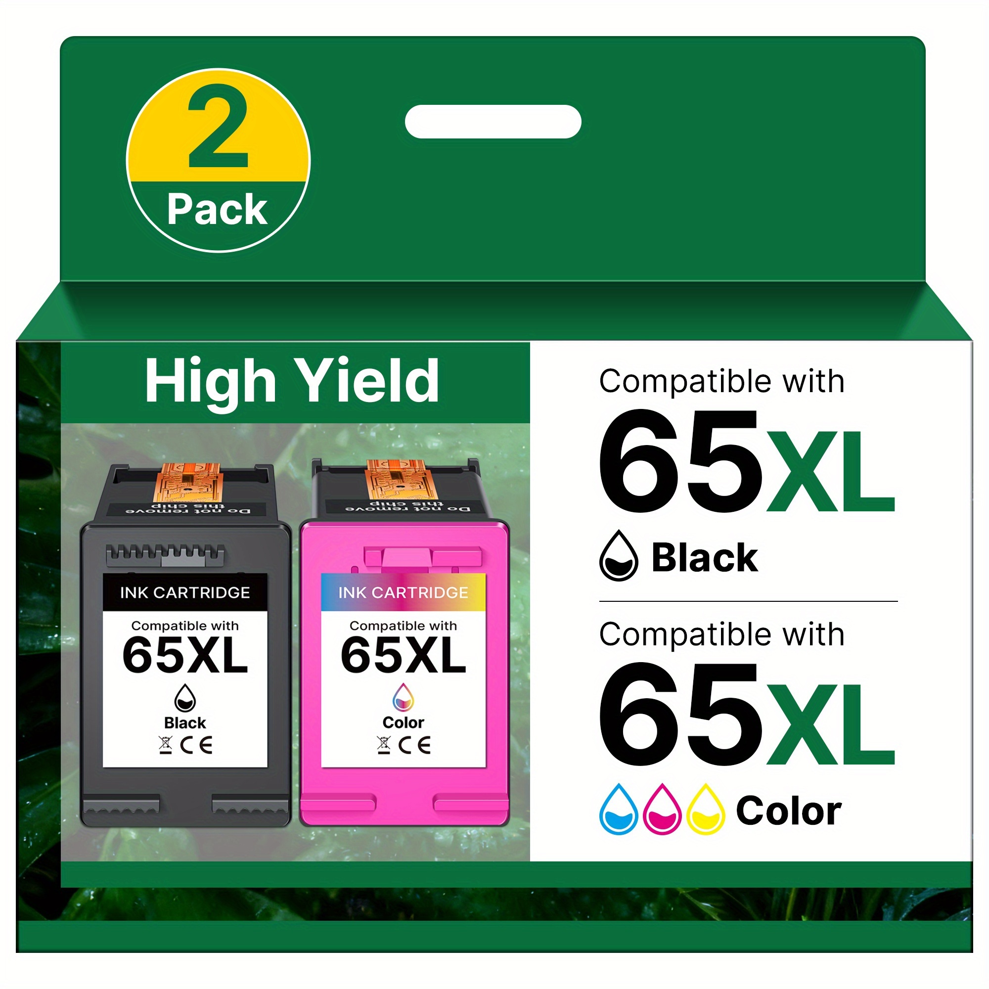 TEMU 2 Pack 65xl Ink Cartridges Replacement For 65xl Ink Cartridges To Use With 5000 5055 3755 3700 3772 3722 2600 2622 3752 2652 2655 2640 5052 5010