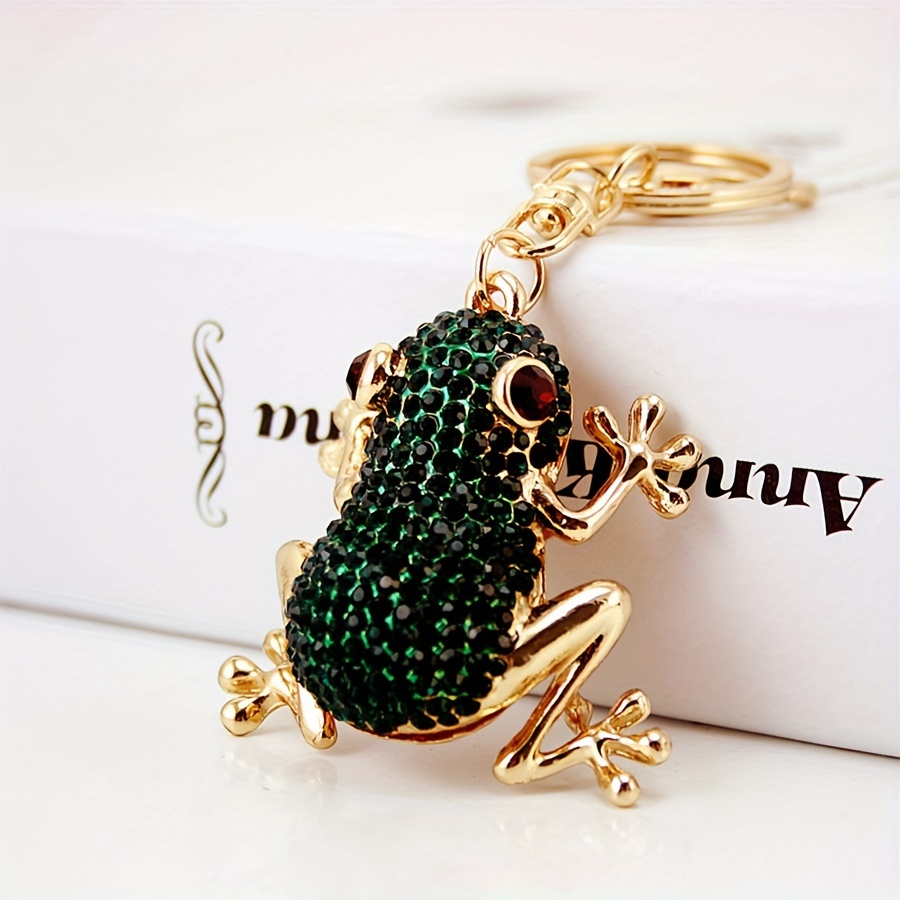 Creative Cute Cartoon Mung Bean Frog Animal Keychain Keyring Gift Pendant Bag Hanging Car Keychain Craft Small Gift 950