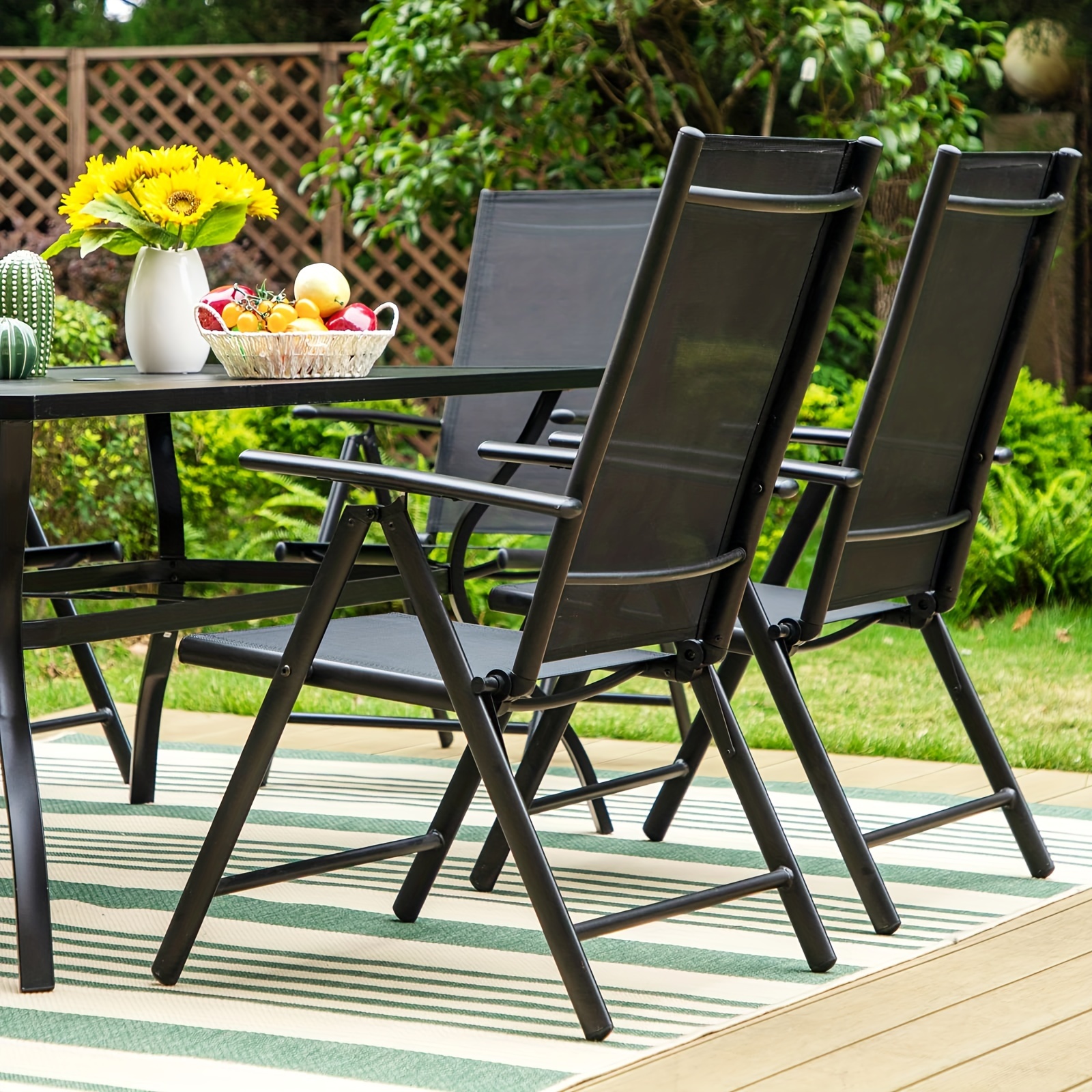 reclining sling patio chairs