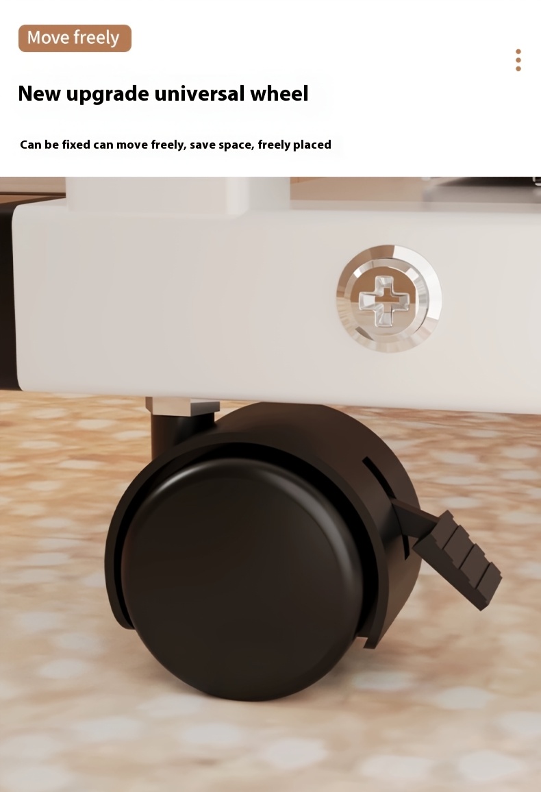 A Versatile And Portable Computer Desk Suitable for Home Use, Including Bedrooms And Living Rooms. This Easy And Adjustable Writing Desk Is Ideal for Students, Featuring 360-Degree Rotating Wheels, Making It a Great Birthday Present