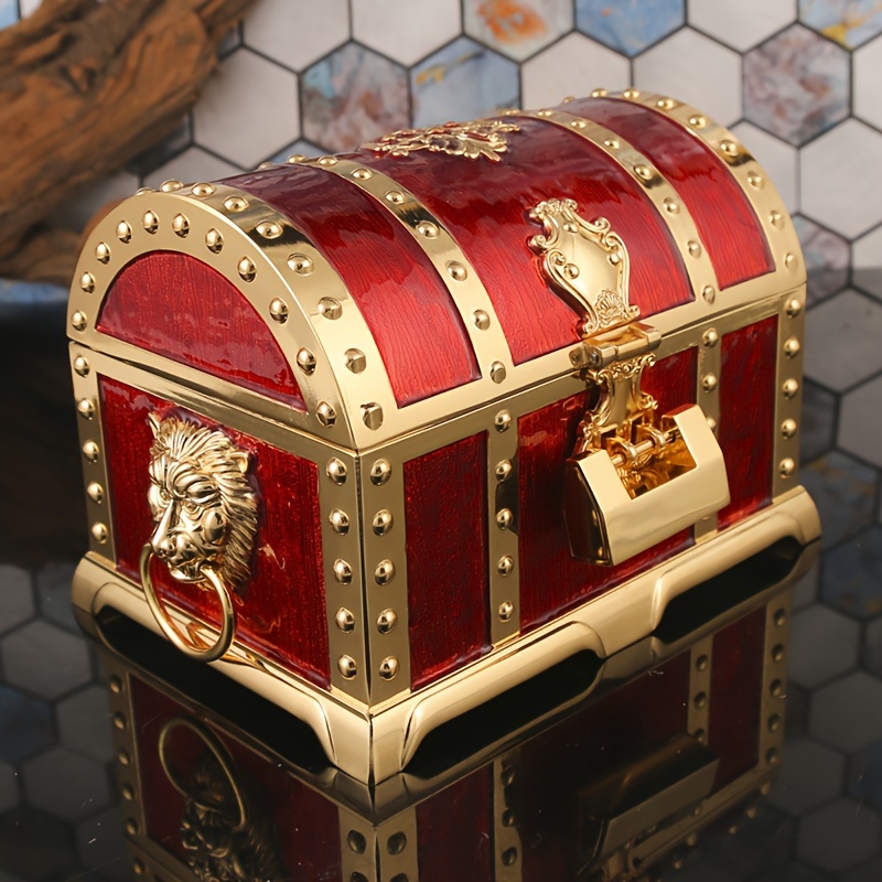 thumbnail image 2 of GDDTOY Vintage Jewelry Organizer Box Metal Trinket Storage Box Chest Box Jewelry Decorative Box Keepsake Box Case Women Girls 3 5x2 4x1 6inch Storage 2 of 14