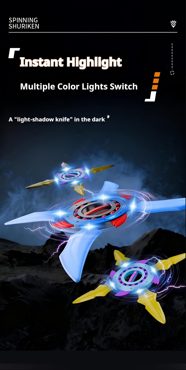 7   quick release rotating cool glowing   fidget spinner   kids boys   toy gift parent child interactive outdoor game childrens birthday gift best gift for christmas and halloween Product details 2