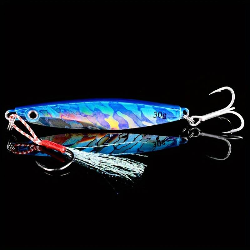 Lot De 6 Leurres De Pêche Luminescents - Poids 40g, 60g, 80g, 100g - Forme En S, Multicolores - Pour Eau Douce Et Salée