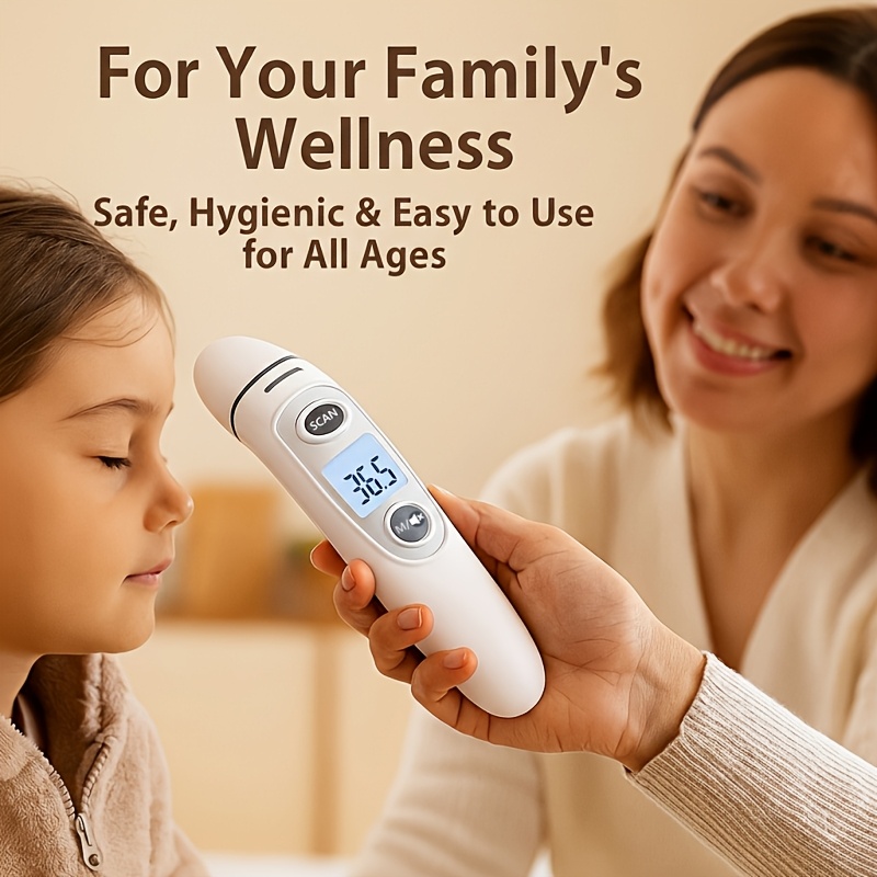 4-In-1 Household Smart Thermometer Home Infrared Thermometer, Adult Ear Thermometer, Digital Thermometer, Fever Thermometer, Measuring Forehead Temperature, Accurate Temperature Measurement