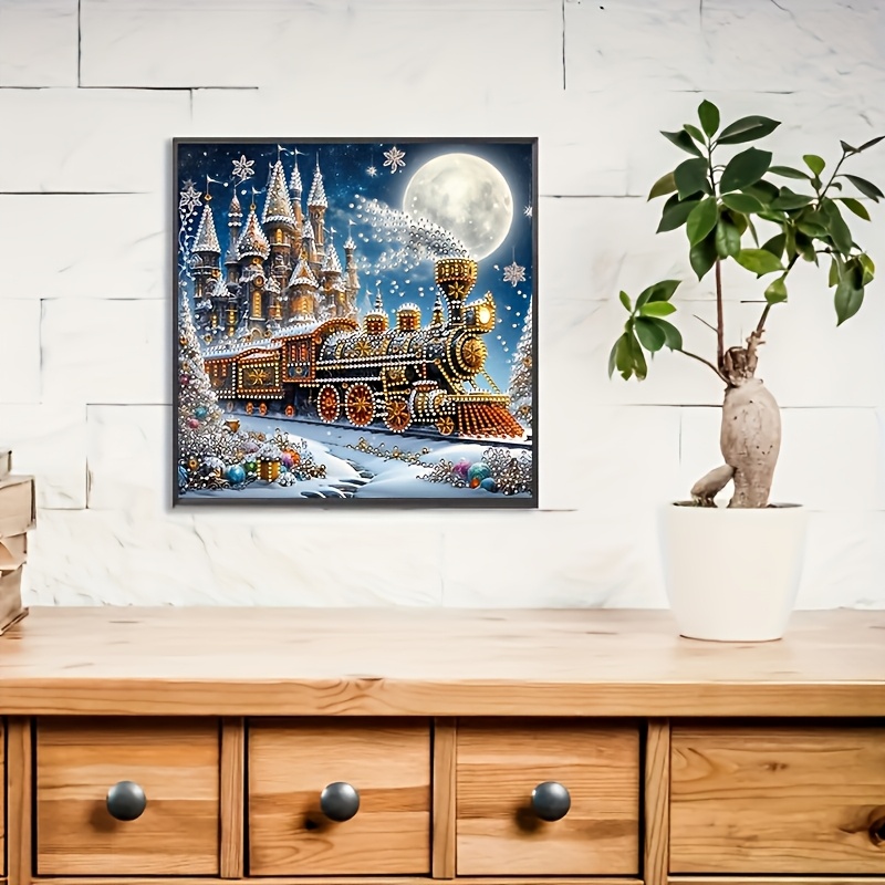 Image of 1pc Diamond Painting Kit, Special Shaped Partial Diamond Mosaic Art Craft, Handmade Creative Making Your Creative Inspiration And , Suitable For Home Wall Decoration Art. Frameless