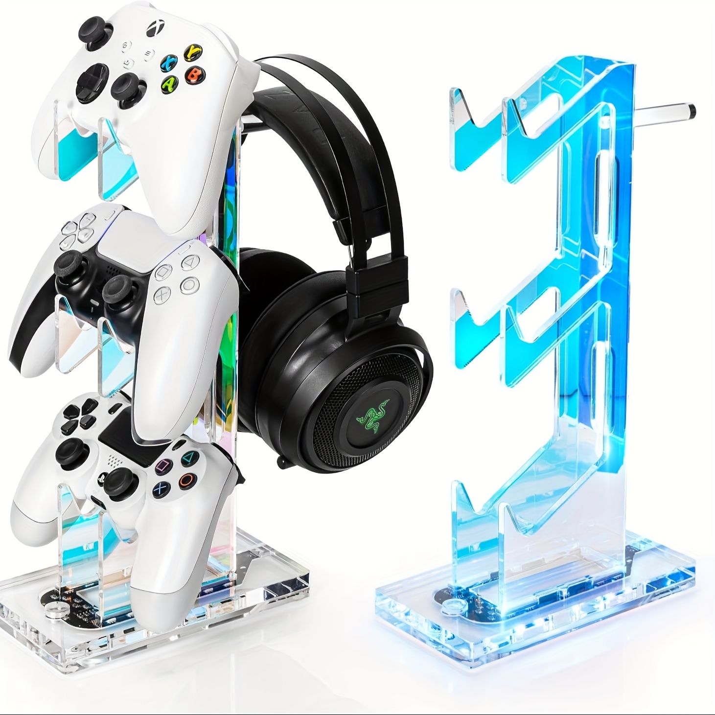 

Controller Stand With Lights, 2/ Acrylic Game Controller Stand For Ps4, Ps5, One, For Switch, Design