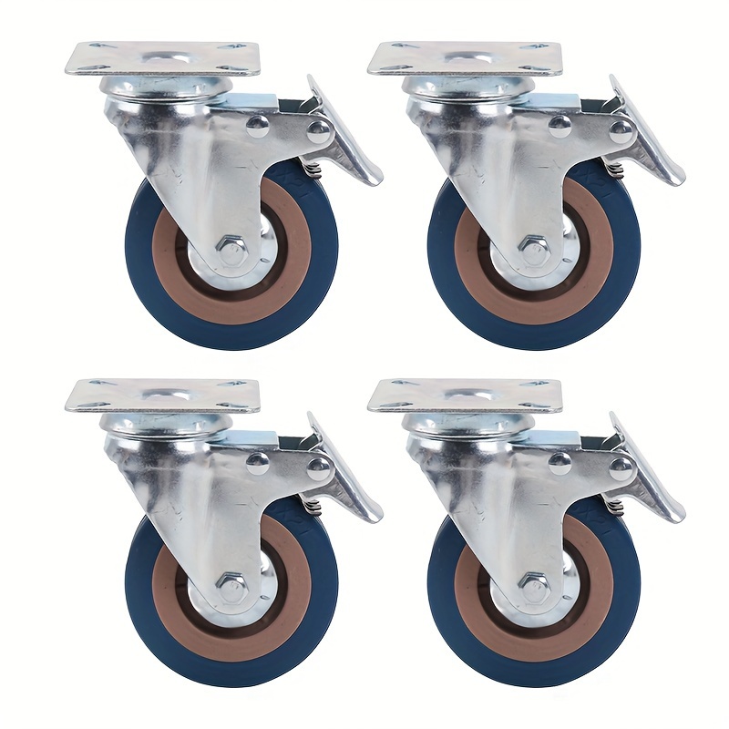 

[top-] 4pcs Casters , 3- - Steel & Tpr, For , Blowers & - Silvery+