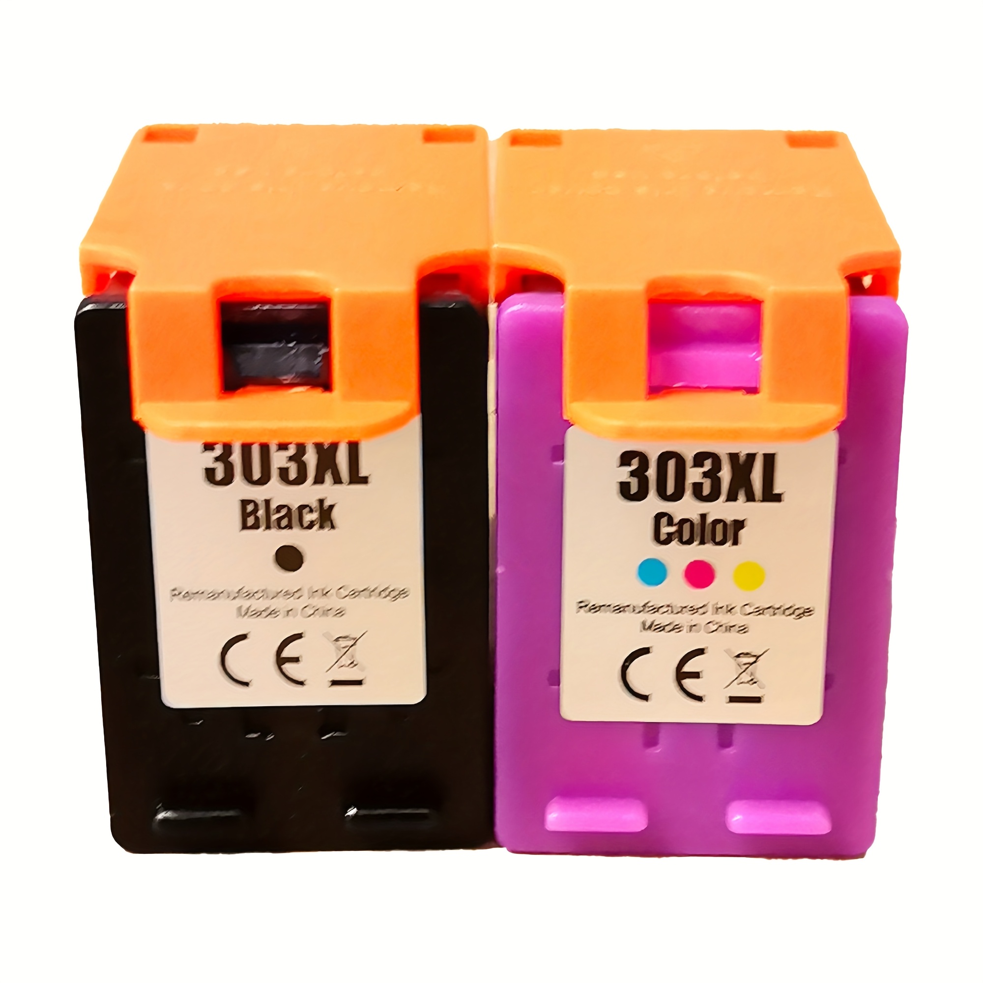 Image of 303xl Ink Cartridges Replacement For 303 Xlprinter Ink Black And Tri-color For Photo 6220 6230 6232 6234 7120 7130 7132 7134 7820 7830 7832 Printers, 2 Pack
