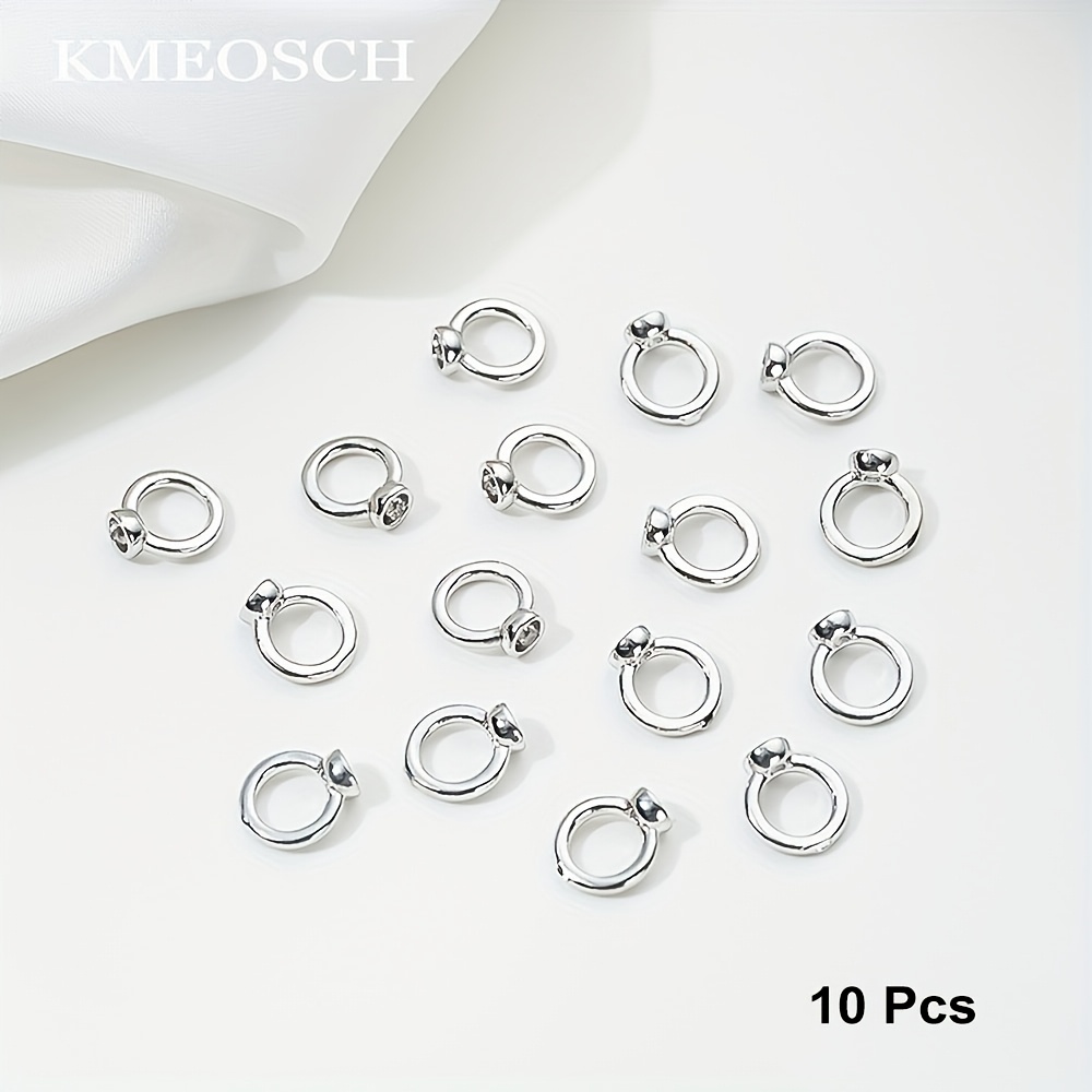 TEMU Fermoirs de Bijoux à Fil avec Fermeture à Capuchon - Connecteur de Bijoux Sécurisé pour Bracelets et DIY, Fermoir à Perles, Anneaux de Saut