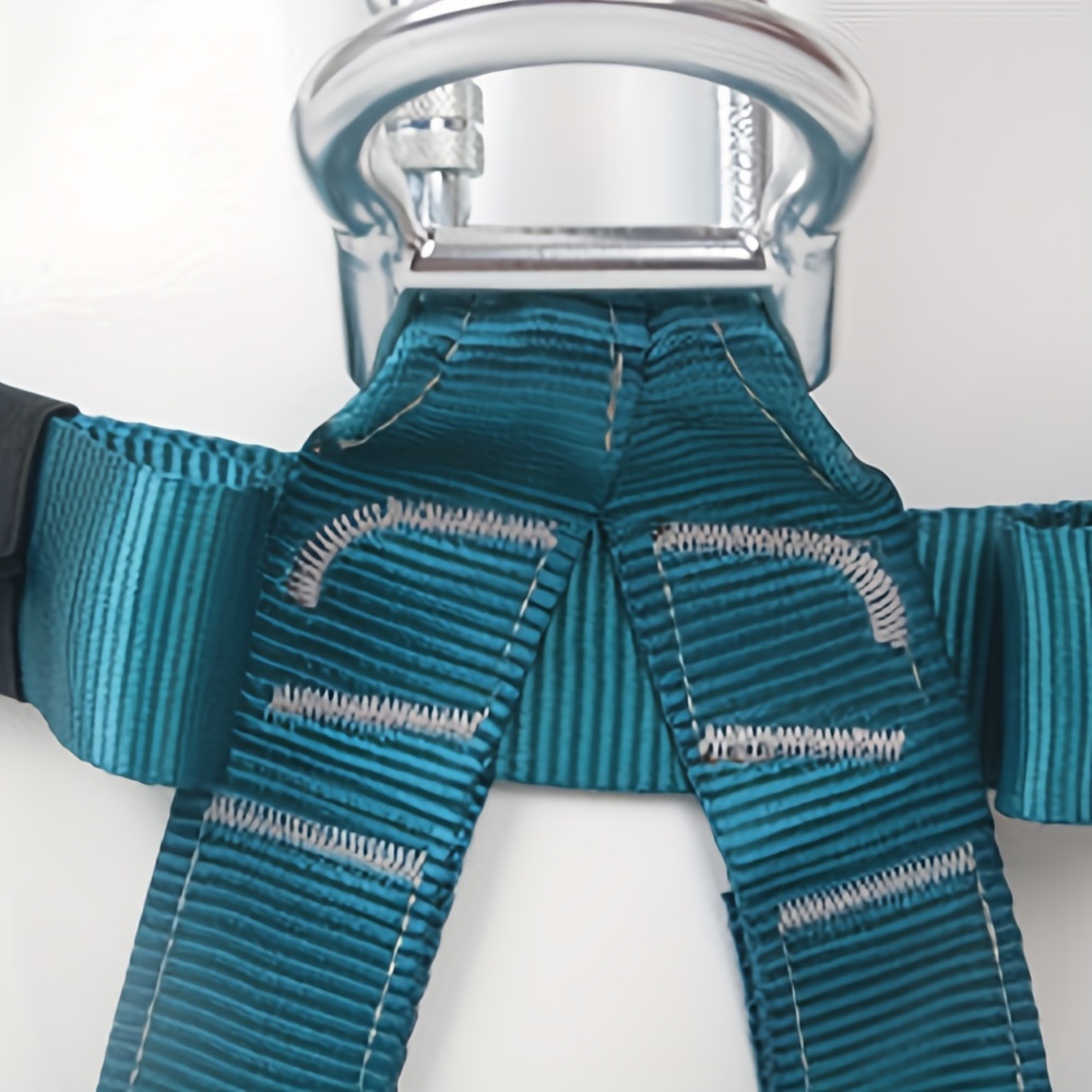 1pc, one-piece safety belt, suitable for waist circumference 70-120cm and leg circumference 53-80cm, aluminum alloy lock ring, polyester material with body, high-altitude work safety belt, outdoor five-point full-body safety belt, speed descent insurance belt, mountaineering equipment set