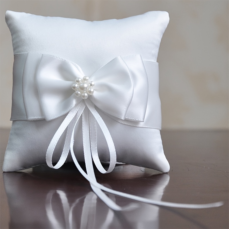 20x20cm Wedding Ceremony Engagement Ring Pillow Bridal Bride Ring