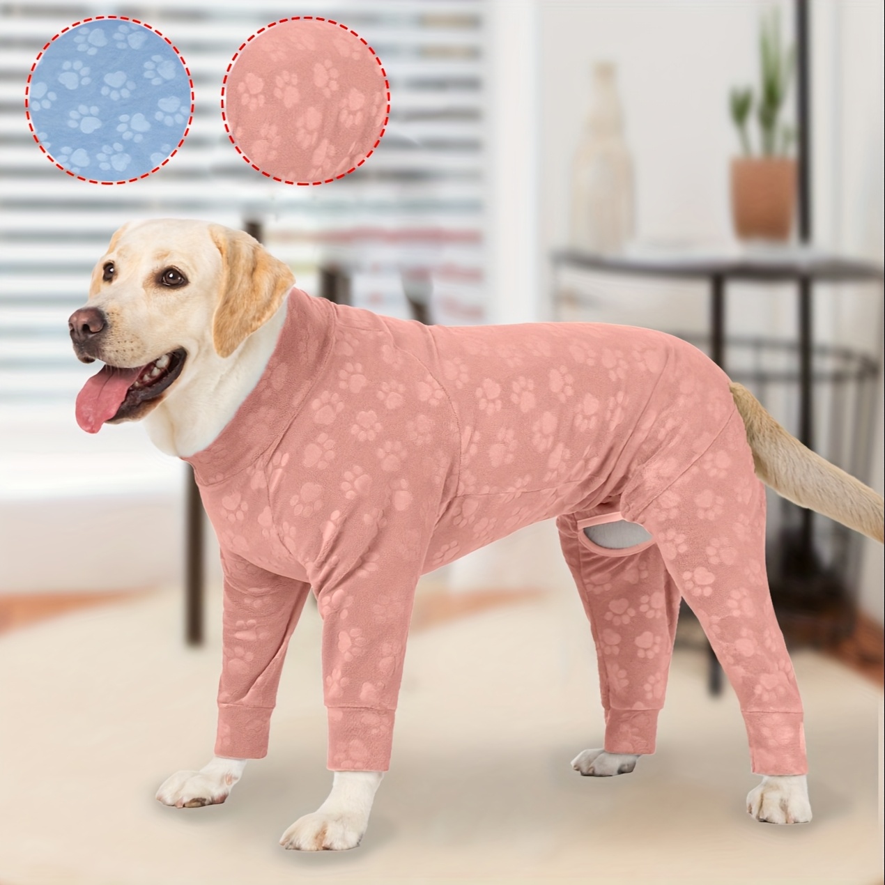 

Cozy Fleece Dog Sweater For Large Breeds - Winter Pet Jumpsuit, Machine Washable, Ideal For Golden Retrievers & Labradors