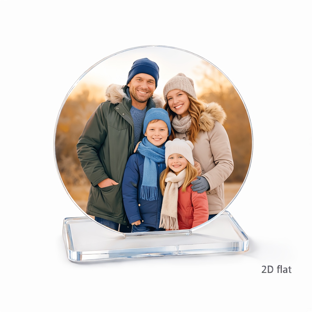 E-shop [2D Flat] [] . Acryl Kreis Display Ständer mit Rechteck Basis, Benutzerdefiniertes Design, Anti-Fade Basis Ständer für Gewerbliche Heimnutzung |
